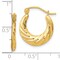 10K Gold Fancy Small Hoop Earrings 10 x 2mm Jewerly